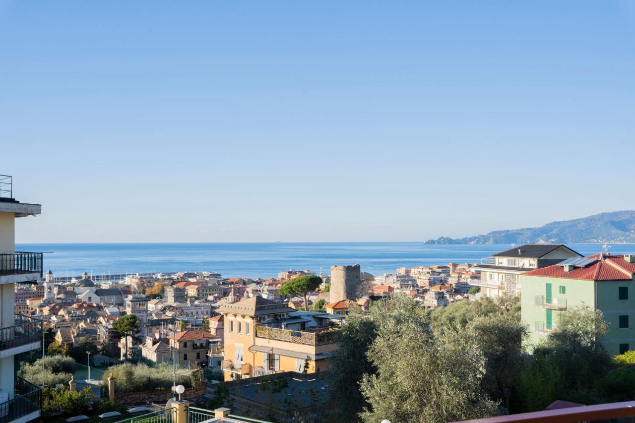 093 - Casa Panorama, Vista Mare E Vista Portofino, 500 Metri Centro Di Chiavari, Posto Auto Gratis Incluso Appartement Buitenkant foto